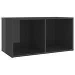 2 db magasfényű szürke szerelt fa TV-szekrény 72 x 35 x 36,5 cm 4