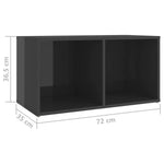 2 db magasfényű szürke szerelt fa TV-szekrény 72 x 35 x 36,5 cm 8