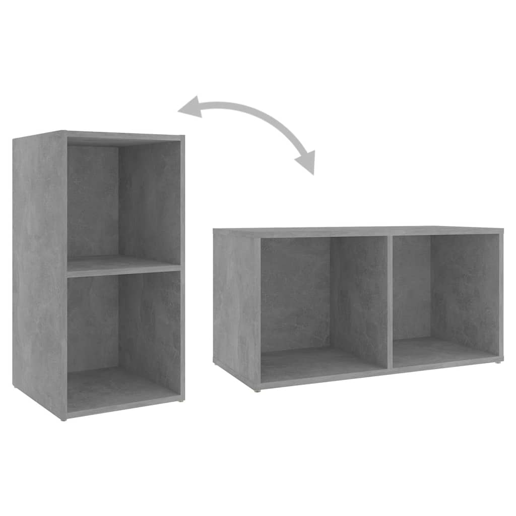 4 db betonszürke szerelt fa TV-szekrény 72 x 35 x 36,5 cm 7