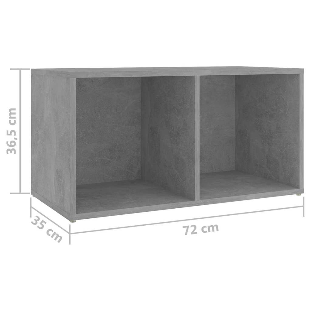 4 db betonszürke szerelt fa TV-szekrény 72 x 35 x 36,5 cm 8