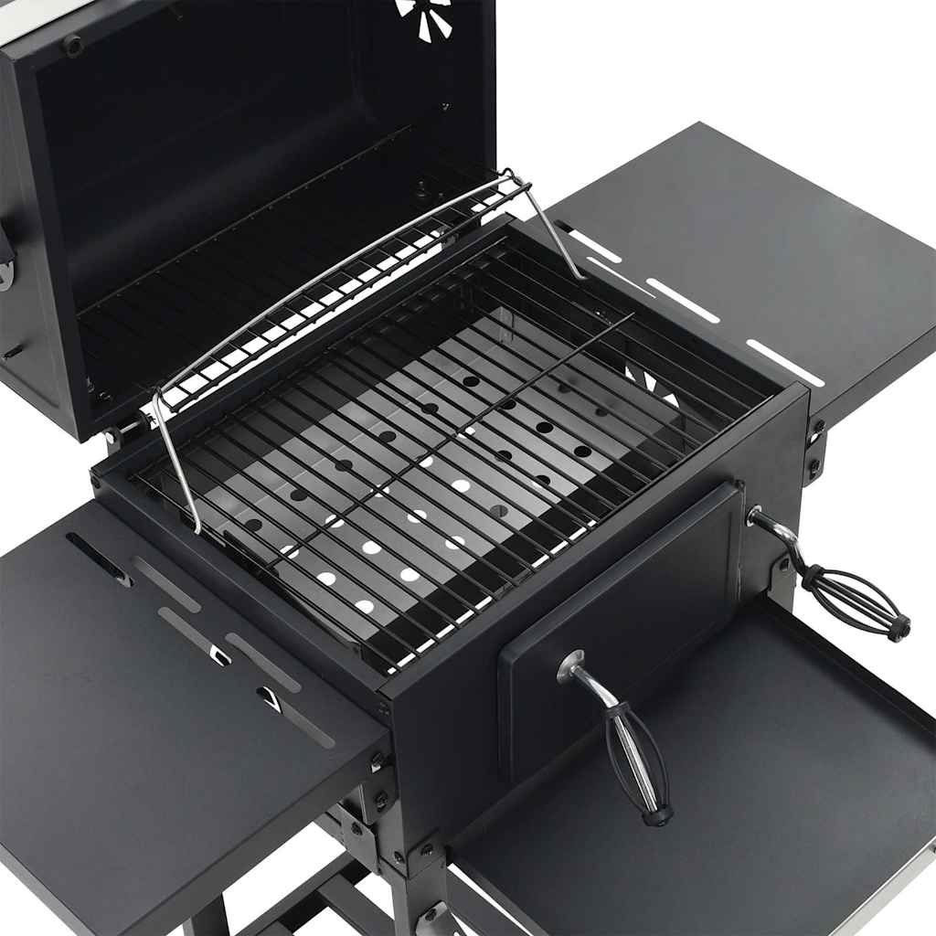 Fekete 3 az 1-ben kültéri pizza- és grillsütő 4