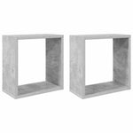 2 db betonszürke fali kockapolc 30 x 15 x 30 cm 2