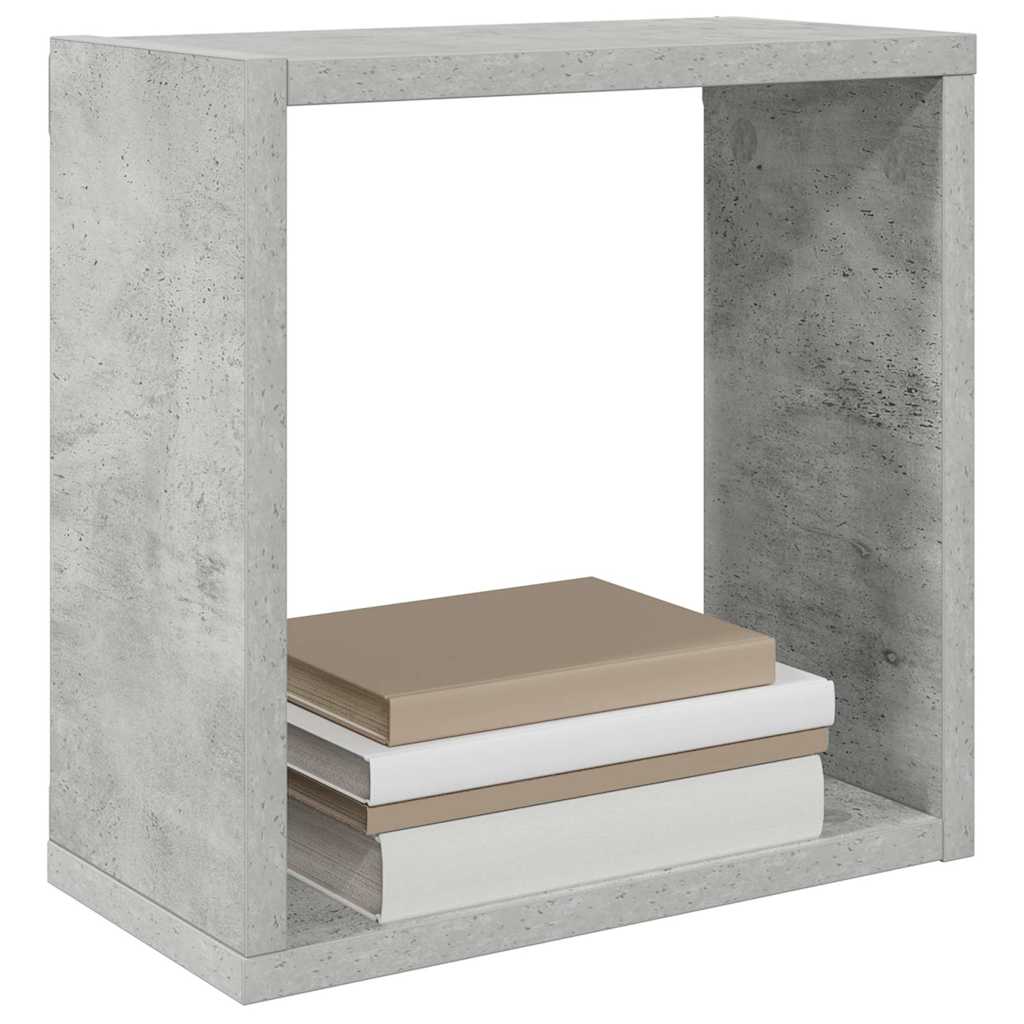 2 db betonszürke fali kockapolc 30 x 15 x 30 cm 4