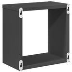 6 db szürke fali kockapolc 26 x 15 x 26 cm 8