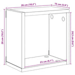 6 db szürke fali kockapolc 26 x 15 x 26 cm 11