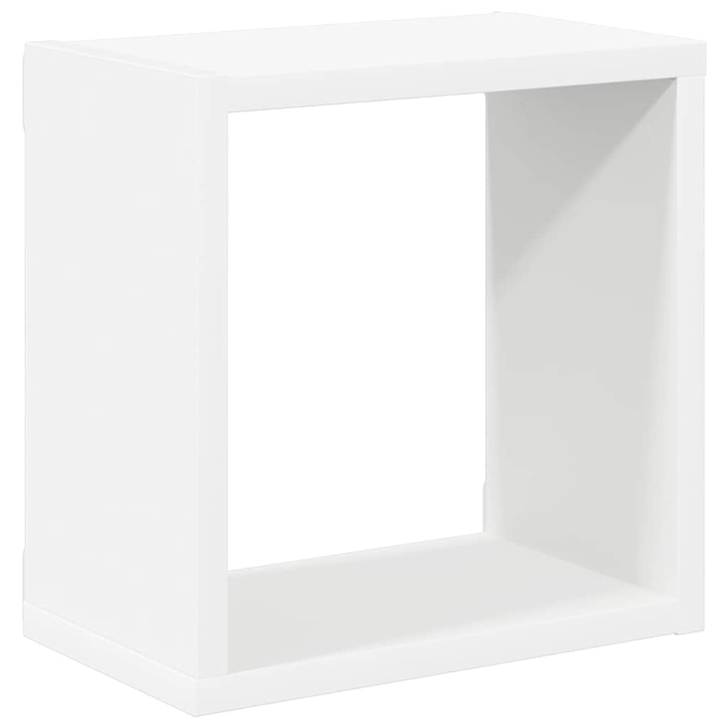 4 db fehér-sonoma színű forgácslap fali kockapolc 26x15x26 cm 6