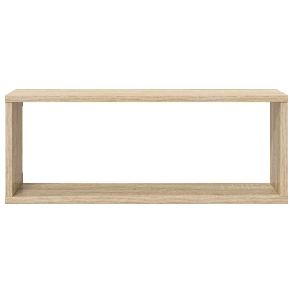 4 db sonoma tölgy szerelt fa négyszögű fali polc 60x15x23cm 5