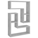 2 db betonszürke szerelt fa fali polc 50 x 15 x 50 cm 2