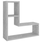 2 db betonszürke szerelt fa fali polc 50 x 15 x 50 cm 4