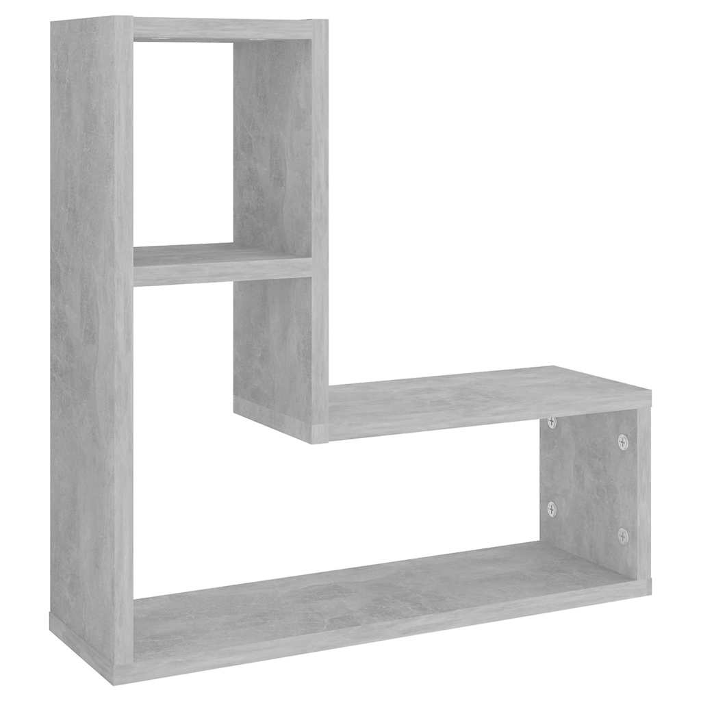 2 db betonszürke szerelt fa fali polc 50 x 15 x 50 cm 4
