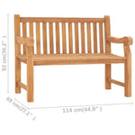 Tömör tíkfa kerti pad 114 cm 7