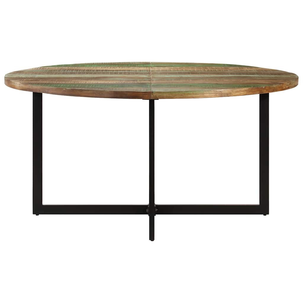 Tömör újrahasznosított fa étkezőasztal 150 x 75 cm 2