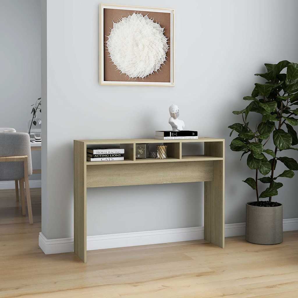 Sonoma tölgy színű szerelt fa tálalóasztal 105 x 30 x 80 cm 3