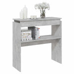Betonszürke szerelt fa tálalóasztal 80 x 30 x 80 cm 5