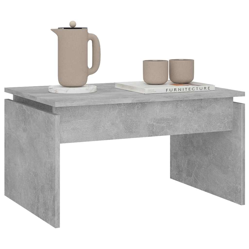Betonszürke szerelt fa dohányzóasztal 68 x 50 x 38 cm 4