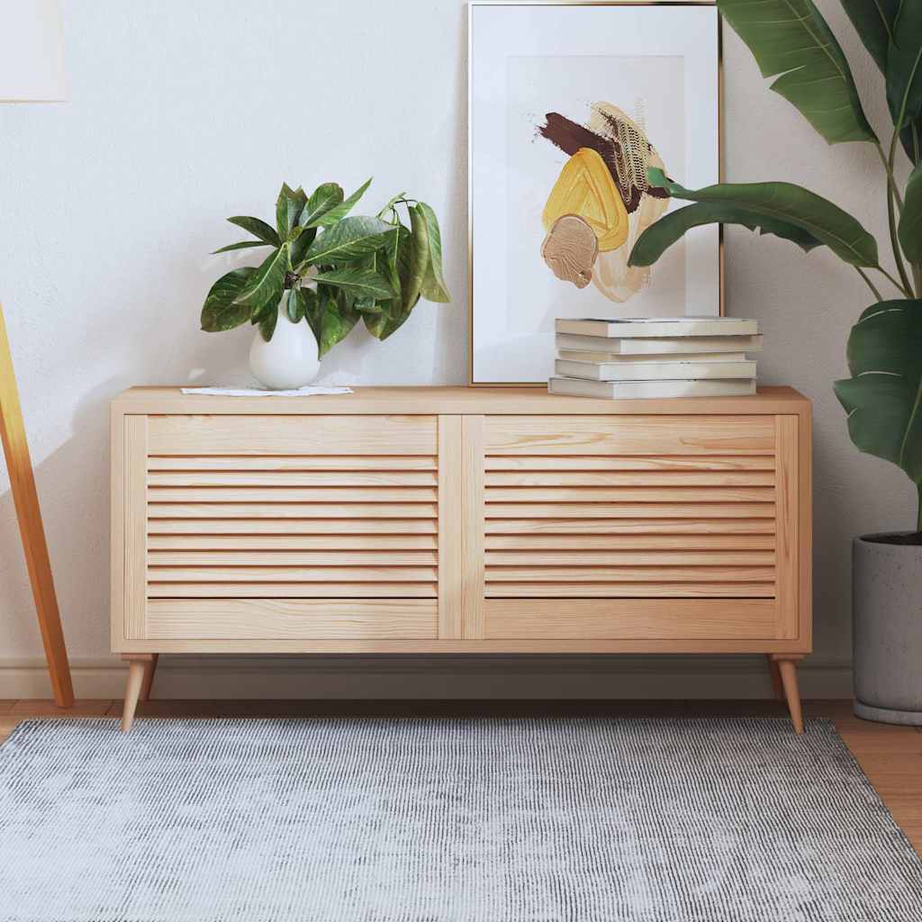 Lamellás ajtók 2 db Természetes 69 x 49,4 cm Tömör Fenyőfa