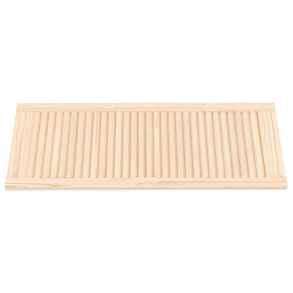 2 db tömör fenyőfa lamellás szekrényajtó 99,3 x 39,4 cm 3