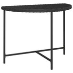 Fekete polyrattan kerti asztal 100 x 50 x 75 cm 2