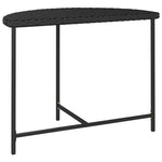 Fekete polyrattan kerti asztal 100 x 50 x 75 cm 3