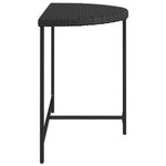 Fekete polyrattan kerti asztal 100 x 50 x 75 cm 5