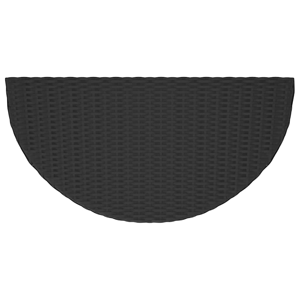 Fekete polyrattan kerti asztal 100 x 50 x 75 cm 6