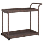 Barna polyrattan bárkocsi 100 x 45 x 83 cm 2