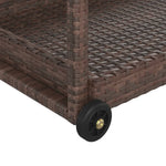 Barna polyrattan bárkocsi 100 x 45 x 83 cm 5