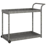 Szürke polyrattan bárkocsi 100 x 45 x 83 cm 2