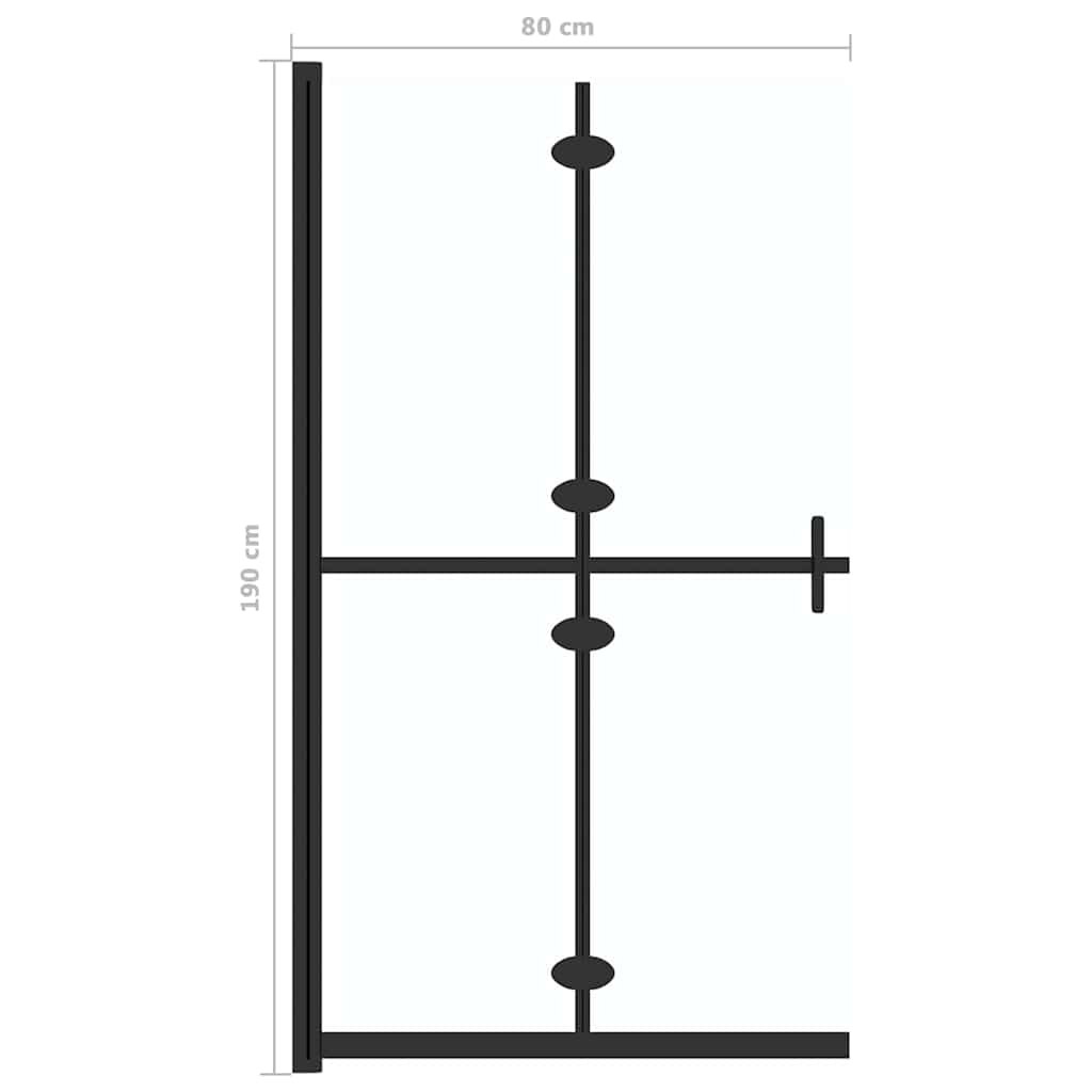 Átlátszó ESG üveg összecsukható zuhanyfal 80 x 190 cm 7