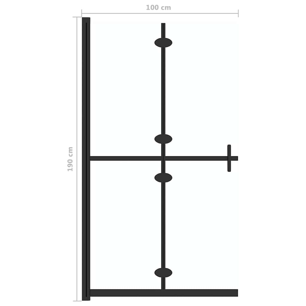 Átlátszó ESG üveg összecsukható zuhanyfal 100 x 190 cm 7