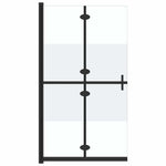 Selyemmatt ESG üveg összecsukható zuhanyfal 90 x 190 cm 2