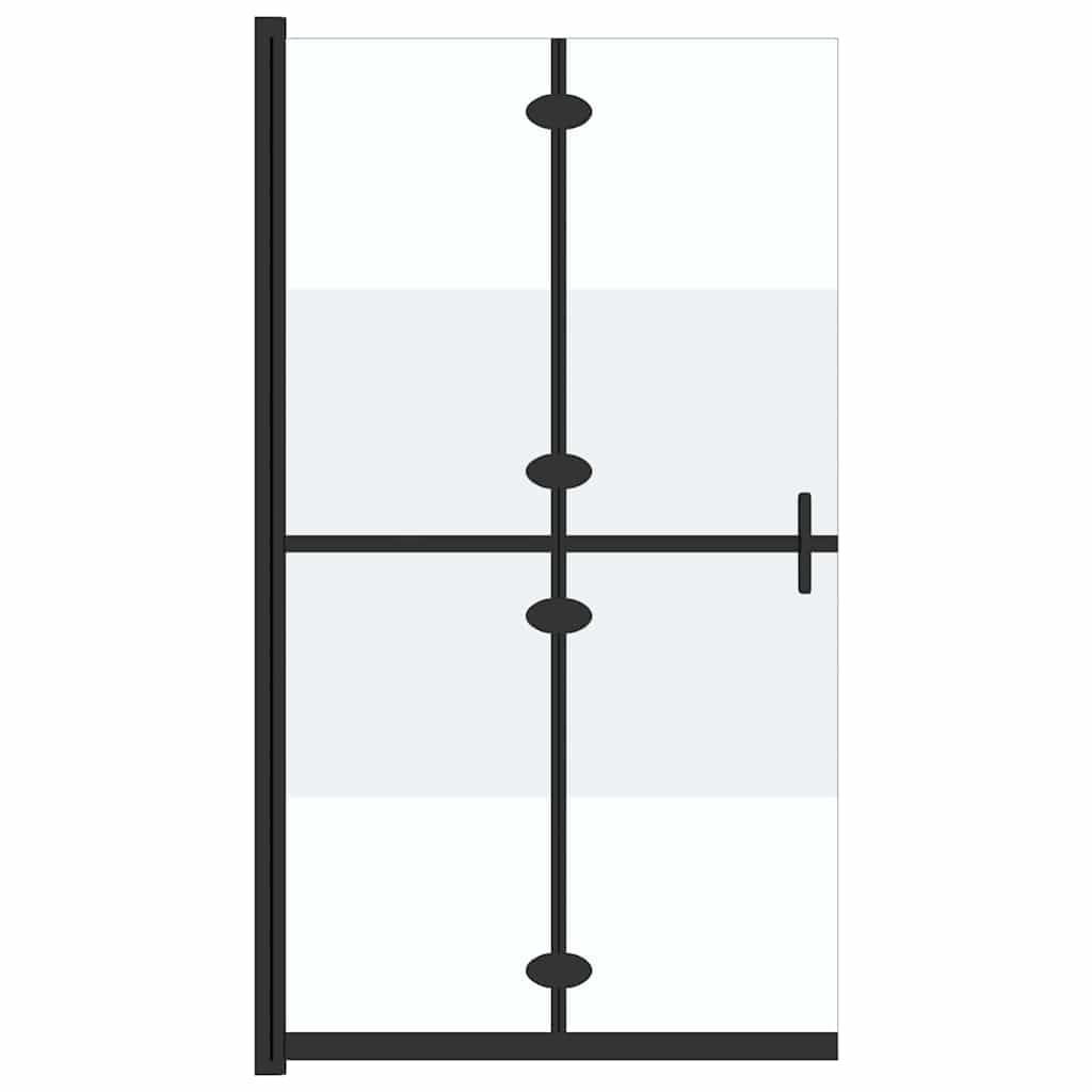 Selyemmatt ESG üveg összecsukható zuhanyfal 90 x 190 cm 2