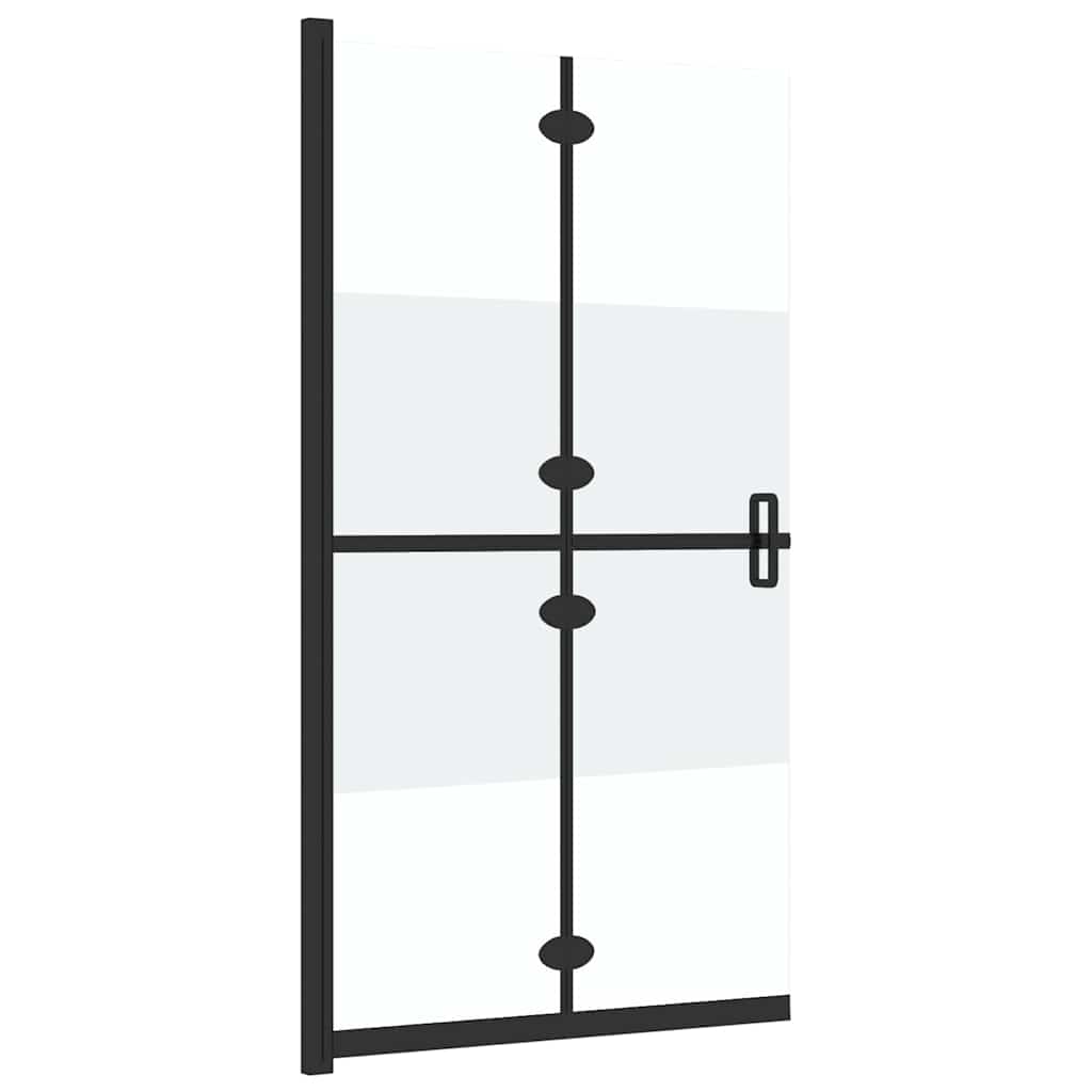 Selyemmatt ESG üveg összecsukható zuhanyfal 90 x 190 cm 4