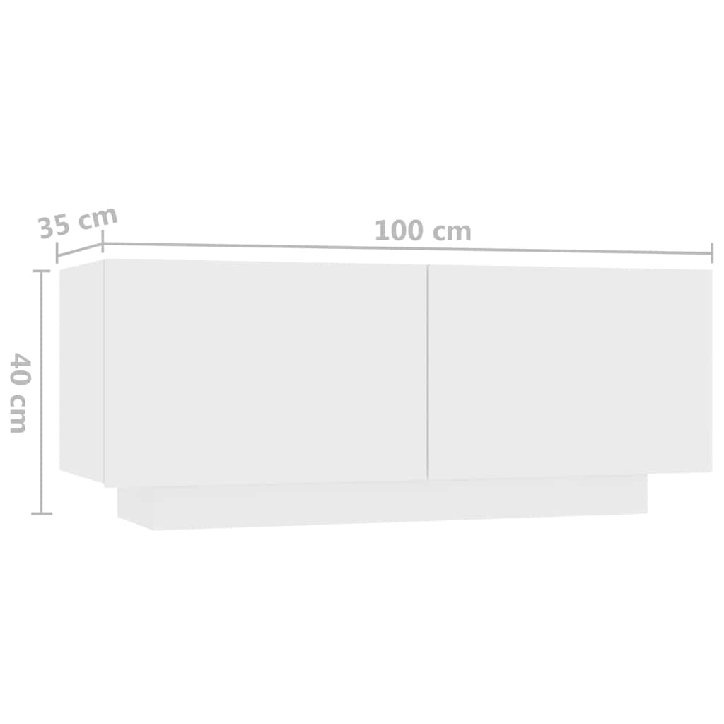 Fehér forgácslap éjjeliszekrény 100 x 35 x 40 cm 9