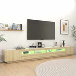 Sonoma tölgy színű TV-szekrény LED-lámpákkal 300 x 35 x 40 cm 5