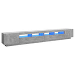 Betonszürke TV-szekrény LED-lámpákkal 300 x 35 x 40 cm 2