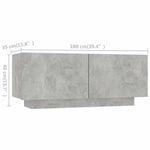 Betonszürke TV-szekrény LED-lámpákkal 300 x 35 x 40 cm 13