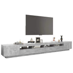 Betonszürke TV-szekrény LED-lámpákkal 300 x 35 x 40 cm 6