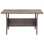 Szürke polyrattan kerti asztal 120 x 70 x 66 cm 2