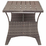 Szürke polyrattan kerti asztal 120 x 70 x 66 cm 3