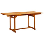Tömör akácfa kerti étkezőasztal (120-170) x 80 x 75 cm 2