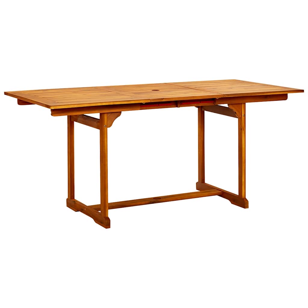 Tömör akácfa kerti étkezőasztal (120-170) x 80 x 75 cm 2