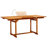 Tömör akácfa kerti étkezőasztal (120-170) x 80 x 75 cm 3