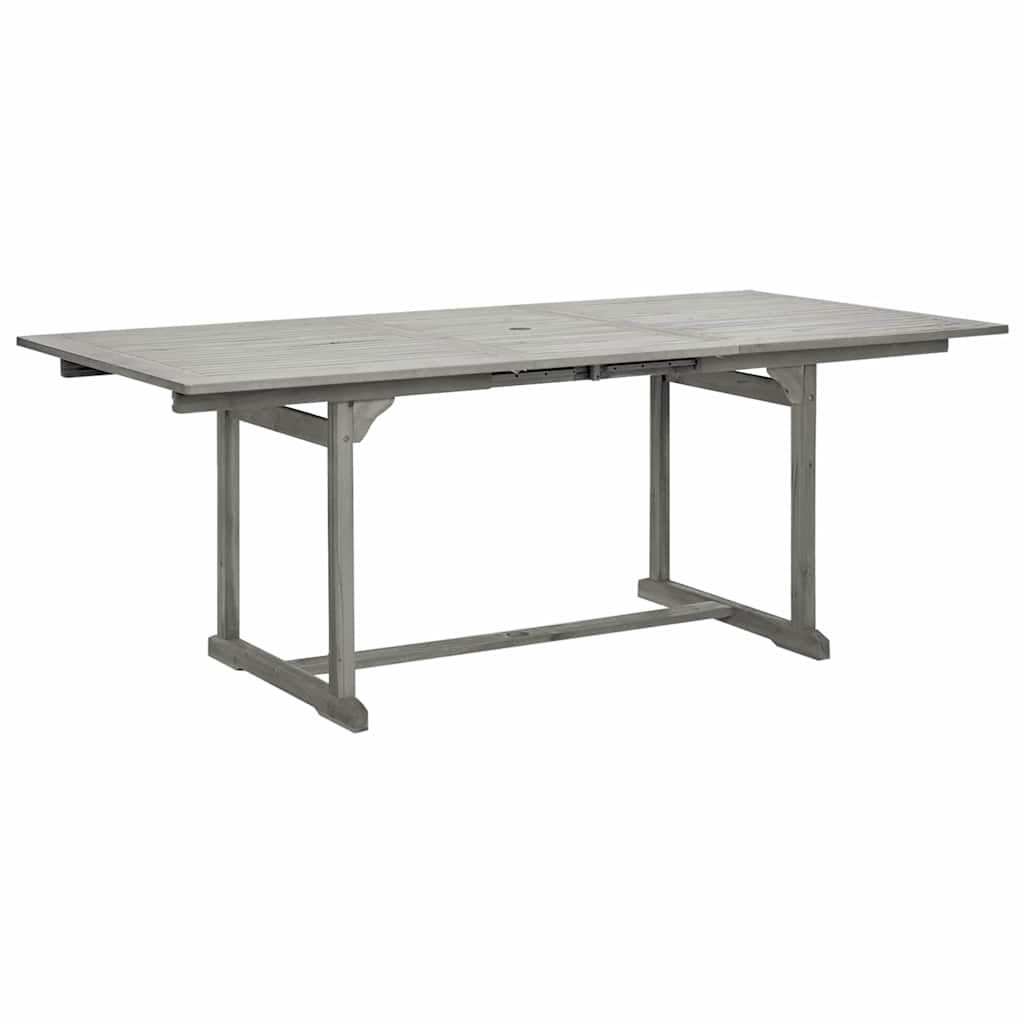 Tömör akácfa kerti étkezőasztal (150-200) x 100 x 75 cm 2