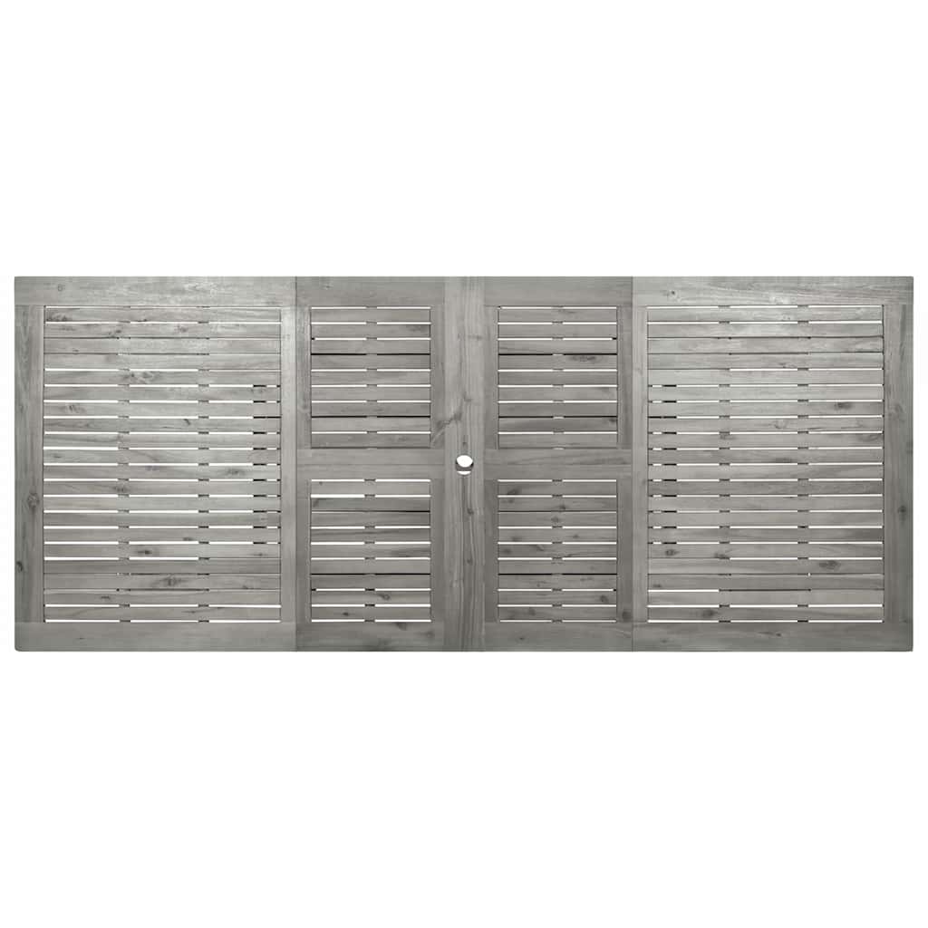 Tömör akácfa kerti étkezőasztal (160-240) x 100 x 75 cm 8