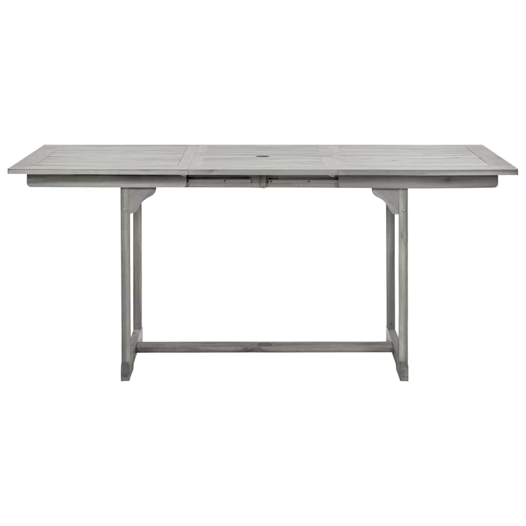 Tömör akácfa kerti étkezőasztal (120-170) x 80 x 75 cm 5