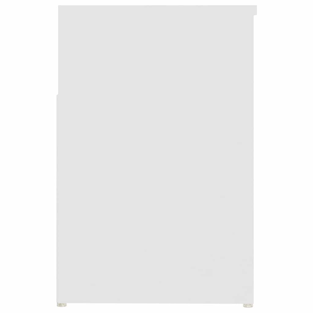 Fehér szerelt fa cipőtároló pad 80 x 30 x 45 cm 6