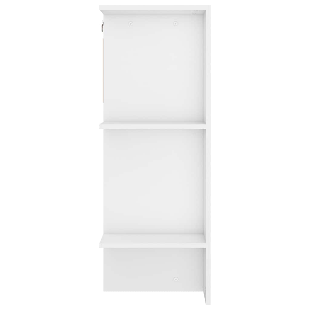 Fehér szerelt fa előszobaszekrény 97,5 x 37 x 99 cm 6