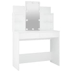 Fehér LED-es fésülködőasztal 96 x 40 x 142 cm 2