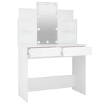 Fehér LED-es fésülködőasztal 96 x 40 x 142 cm 3